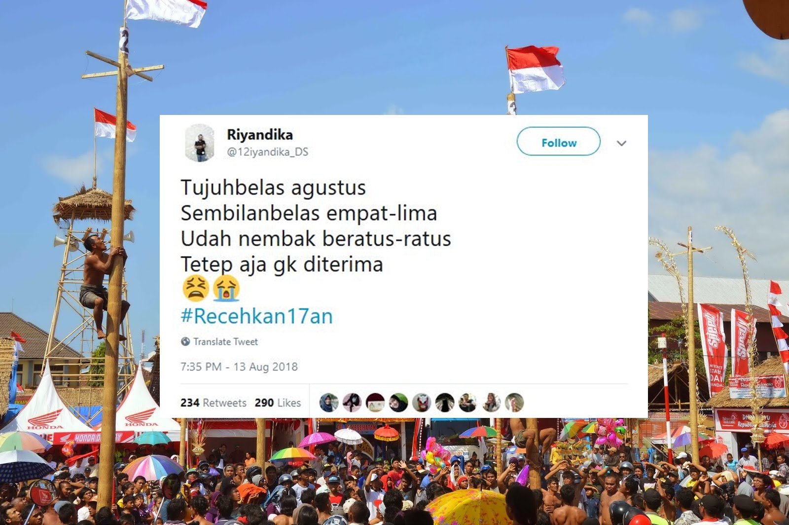 Ikut Semarakkan 17 Agustus, Warganet Malah Ngejokes Receh Pakai Tagar #Recehkan17an. Kocak Abis!