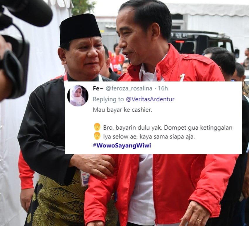 Jokowi dan Prabowo Berpelukan, Warganet pun Bikin Kutipan Kocak nan Romantis. Gini dong, Adem~ :