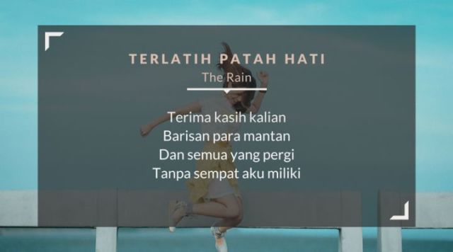 lirik lagu terlatih patah hati