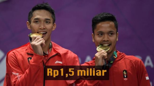 Hadiah Peraih Medali Emas Asian Games dari 7 Negara. Indonesia Dapat 1,5 M, Negara Lain Berapa ya?