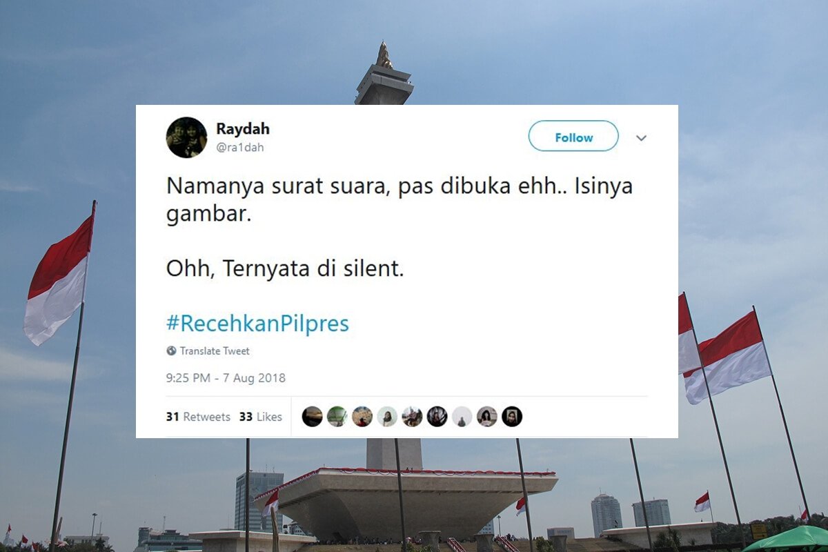 16 Tweet #RecehkanPilpres ini Jadi Obat Pereda Tensi Tinggi Saat Warganet Ngomongin Politik. Woles~