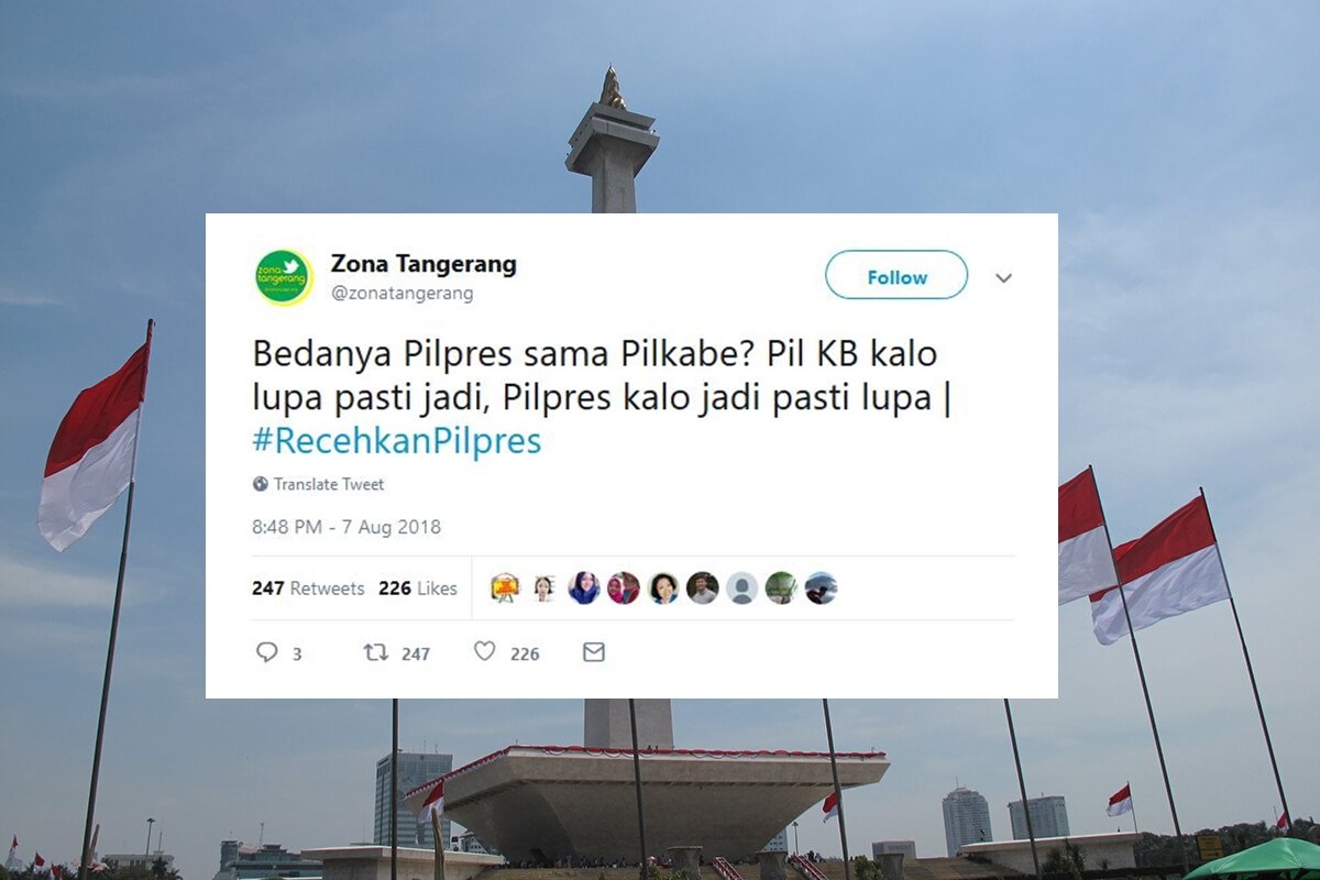 16 Tweet #RecehkanPilpres ini Jadi Obat Pereda Tensi Tinggi Saat Warganet Ngomongin Politik. Woles~