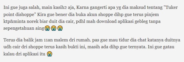 Minjemin KTP ke Teman yang Mau Cairin Poin, Ternyata Malah Dipakai buat Pinjaman Dana Online. Edan!