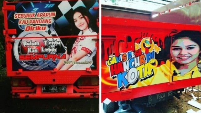 Sering Bikin Salah Fokus, Ternyata Ini Fakta di Balik Gambar atau Tulisan Nyeleneh di Belakang Truk