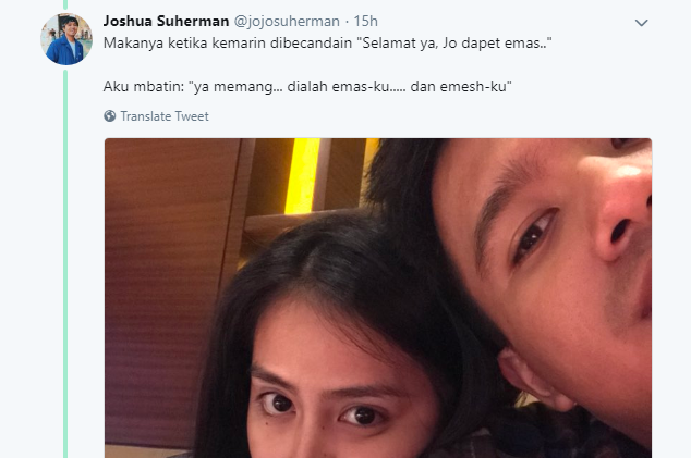 Jojo Atlet Dapat Emas, Jojo Suherman Dapat 'Emesh', Pasca Umumkan Jadian dengan Clairine Clay. Ciye~