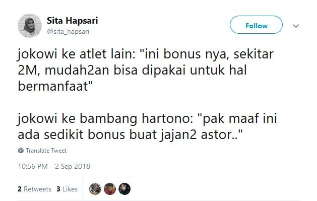 13 Tweet Kocak Warganet Saat Bambang Hartono Dapat Bonus Asian Games. Remah Rengginang!