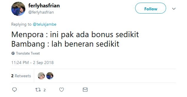 13 Tweet Kocak Warganet Saat Bambang Hartono Dapat Bonus Asian Games. Remah Rengginang!