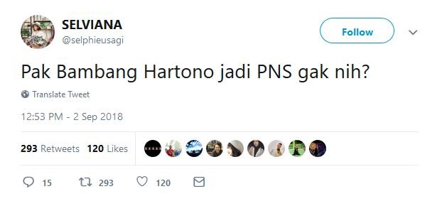 13 Tweet Kocak Warganet Saat Bambang Hartono Dapat Bonus Asian Games. Remah Rengginang!