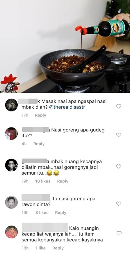 Nasi Goreng Buatan Dian Sastro Terlihat Terlalu Hitam, Muncullah 3 Golongan Warganet yang Berkomentar~