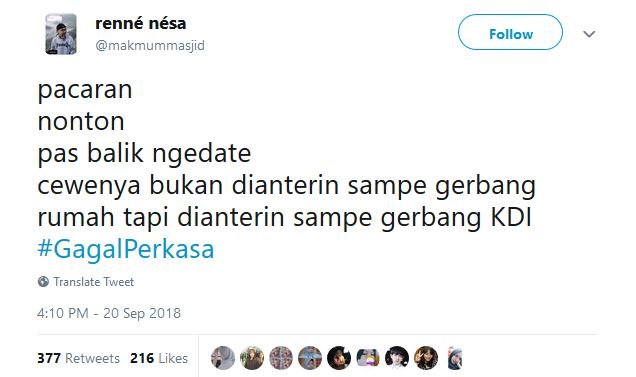 20 Tweet #GagalPerkasa ini Bakal Bikin Kamu Hati-Hati buat Deketin Gebetan. Jangan Sampai Kejadian!