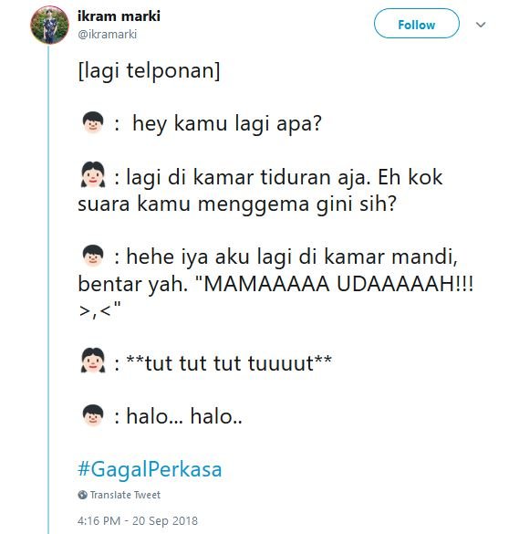 20 Tweet #GagalPerkasa ini Bakal Bikin Kamu Hati-Hati buat Deketin Gebetan. Jangan Sampai Kejadian!