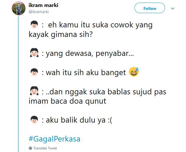 20 Tweet #GagalPerkasa ini Bakal Bikin Kamu Hati-Hati buat Deketin Gebetan. Jangan Sampai Kejadian!