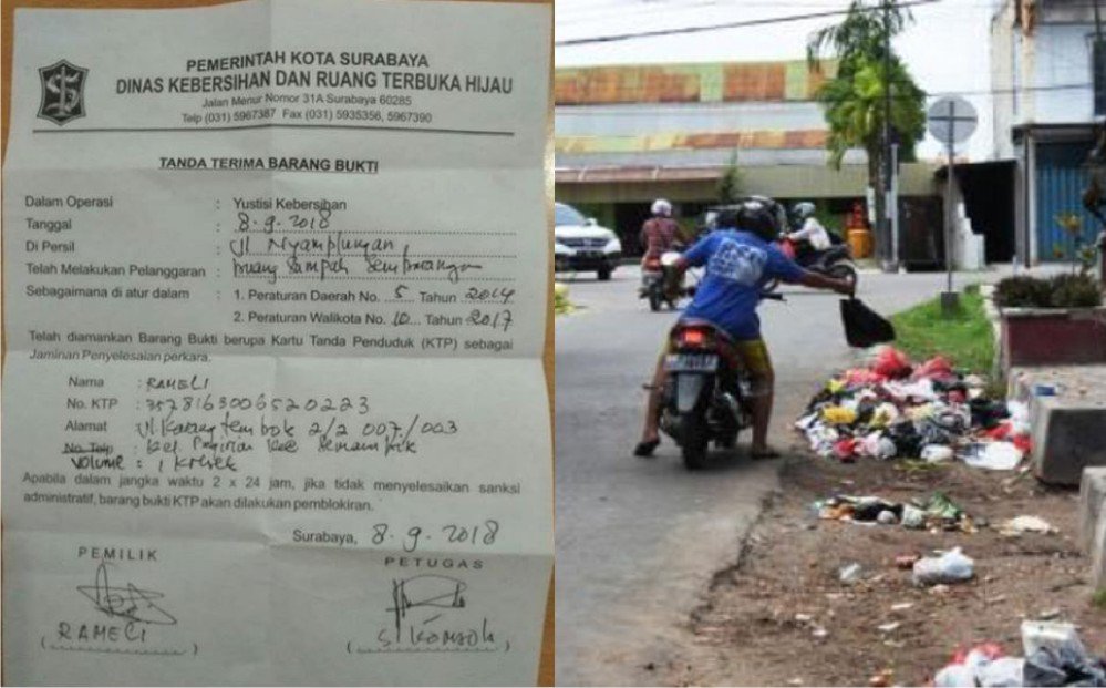 Bukan Cuma Kasus Korupsi, Kota Surabaya Kini Laksanakan OTT Bagi yang Buang Sampah Sembarangan!