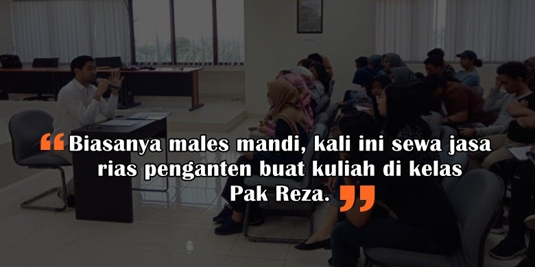 10 Skema Kuliah inilah yang Mungkin Terjadi Jika Reza Rahadian yang Jadi Dosen. Rajin Ngampus deh~