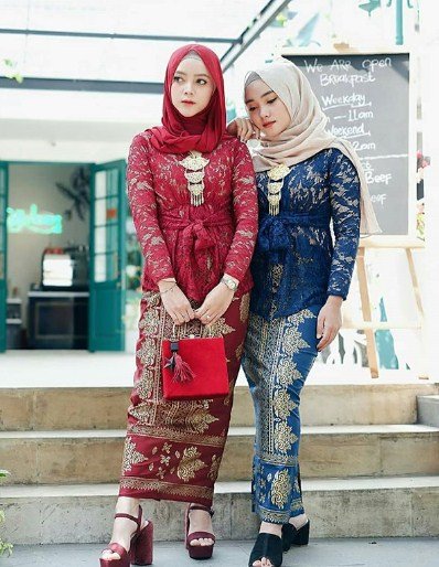 kebaya kutu baru kombinasi rok songket