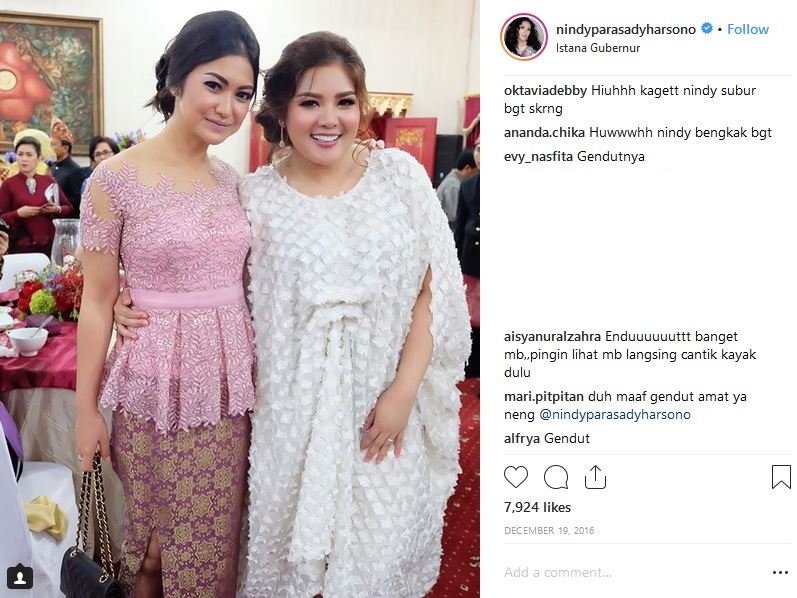 Gemuk Salah, Kurus Salah. Begini Jawaban Menohok Nindy Ayunda buat Warganet yang Selalu Nyinyir