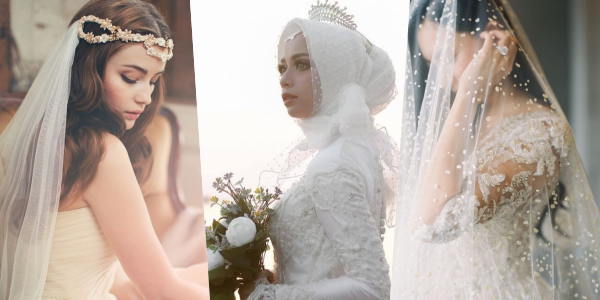 20+ Inspirasi Menata Wedding Veil, si Tudung Pengantin untuk Sempurnakan Momen Istimewa