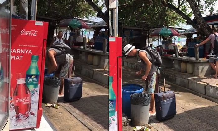 Bule di Bali Kedapatan Mengais Makanan dari Tempat Sampah. Videonya pun Viral dan Bikin Heran!