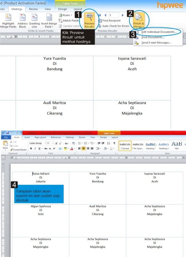 Tutorial Mudah Buat Label Nama Undangan Pernikahan Pakai Ms Office. Masih Zaman Ketik Manual?