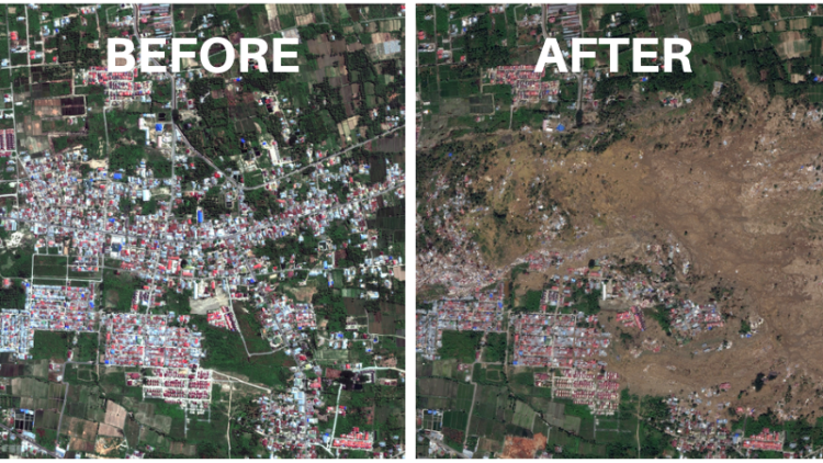 Foto Citra Satelit Perbandingan Kota Palu Sebelum dan Sesudah Gempa. Perubahannya Drastis Banget!