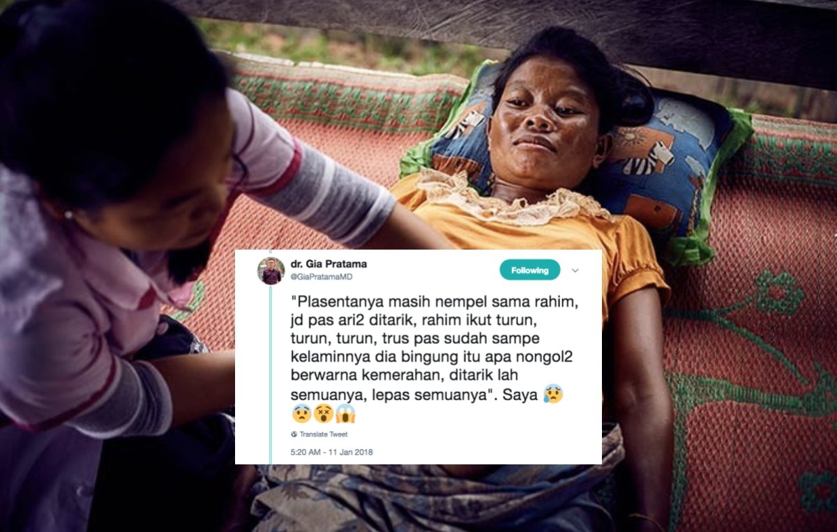 Plasenta Ditarik Paksa Sampai Rahim Ikut Keluar, Ini 4 Alasan untuk Nggak Melahirkan di Dukun Beranak