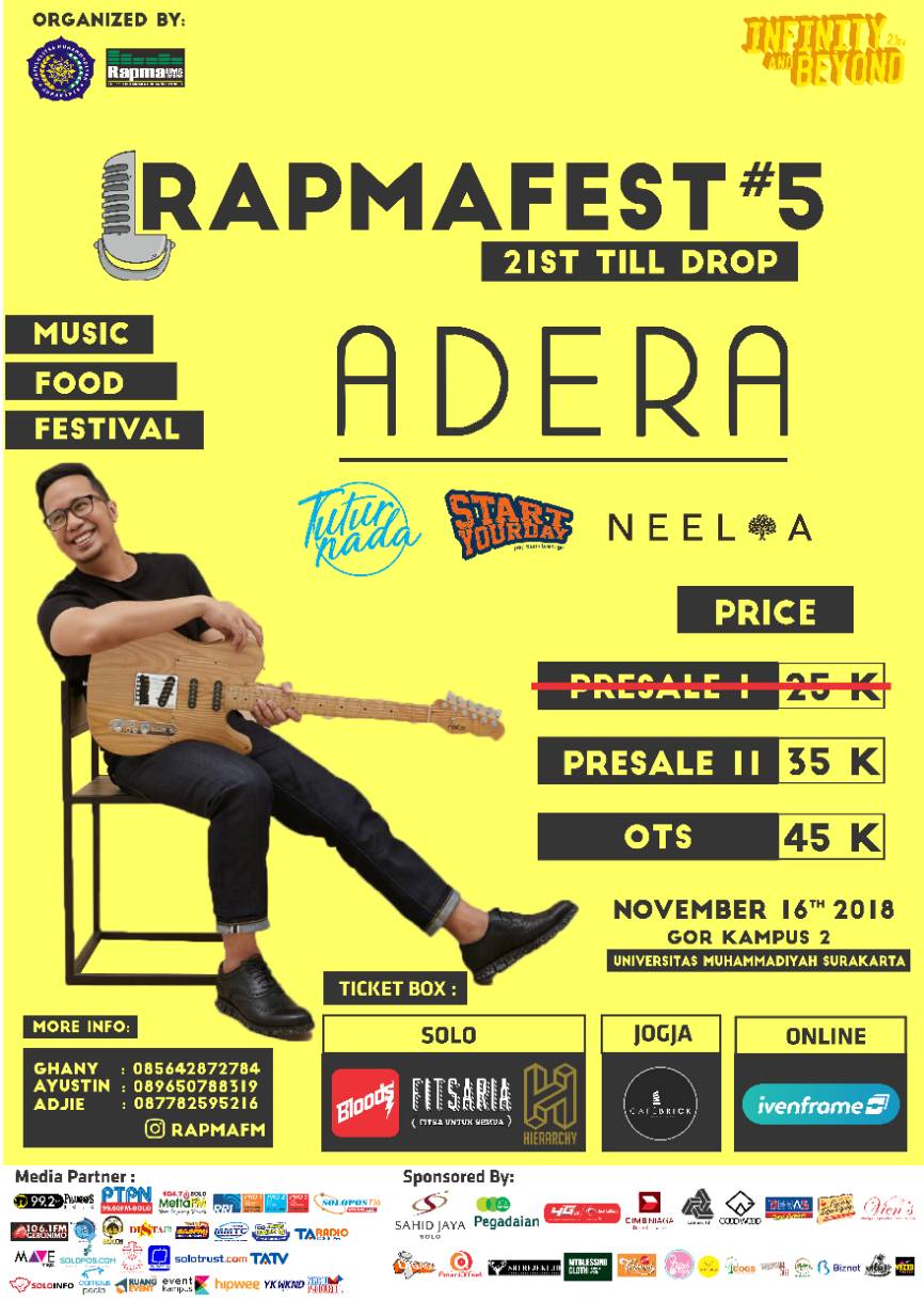 Dalam Rangka Peringati Anniversary ke-21, Rapma FM Solo adakan RAPMAFEST #5. Kuy Ramaikan!