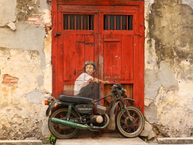 Boy on motorbike