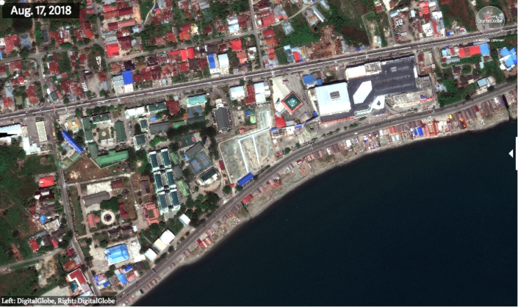 Foto Citra Satelit Perbandingan Kota Palu Sebelum dan Sesudah Gempa. Perubahannya Drastis Banget!