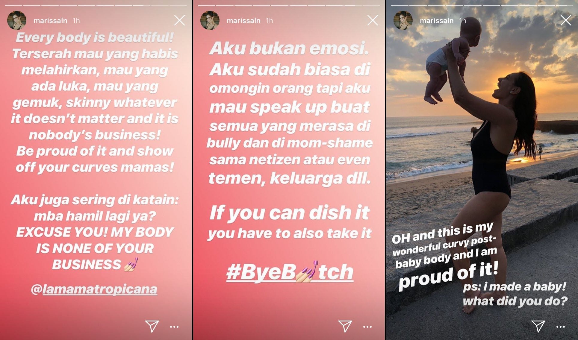 Tubuhnya Dibilang Melar, Marissa Nasution Permalukan Balik Seorang Warganet. Medsos Memang Kejam~