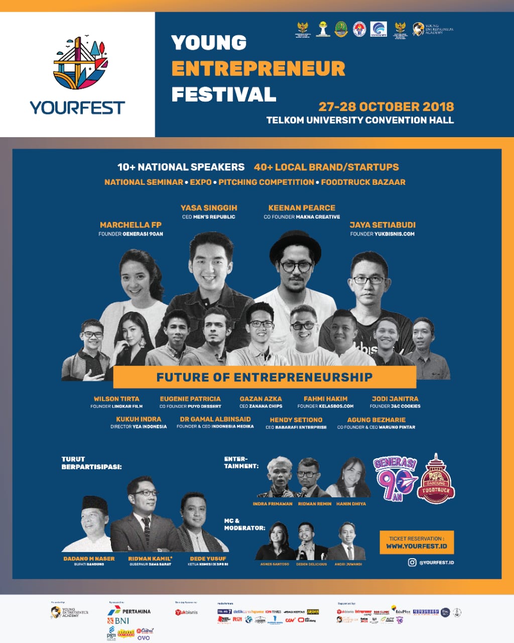 Yourfest, Acara untuk Millennials yang Punya Passion Jadi Wirausaha. Pengisi Acaranya Keren Semua!