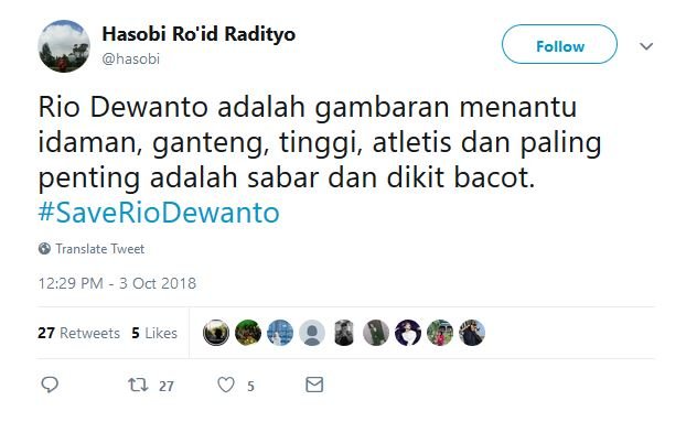 Bukan Bahas Ratna Sarumpaet, Warganet Malah Khawatir sama Menantunya. #SaveRioDewanto Jadi Viral