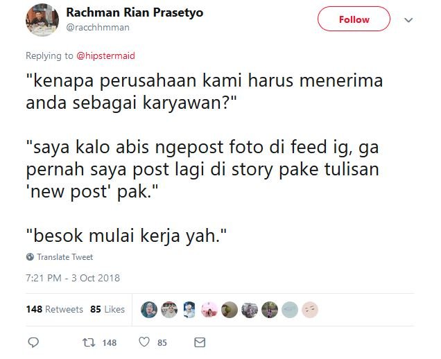 Kalau Warganet Jadi HRD, ini 13 Jawaban yang Bikin Kamu Lolos Interview dan Diterima Bekerja