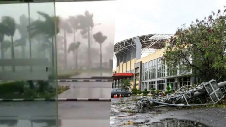 Cuaca Ekstrem Landa Indonesia. Angin Kencang Landa Palembang, Stadion Jakabaring Sampai Rusak Parah!