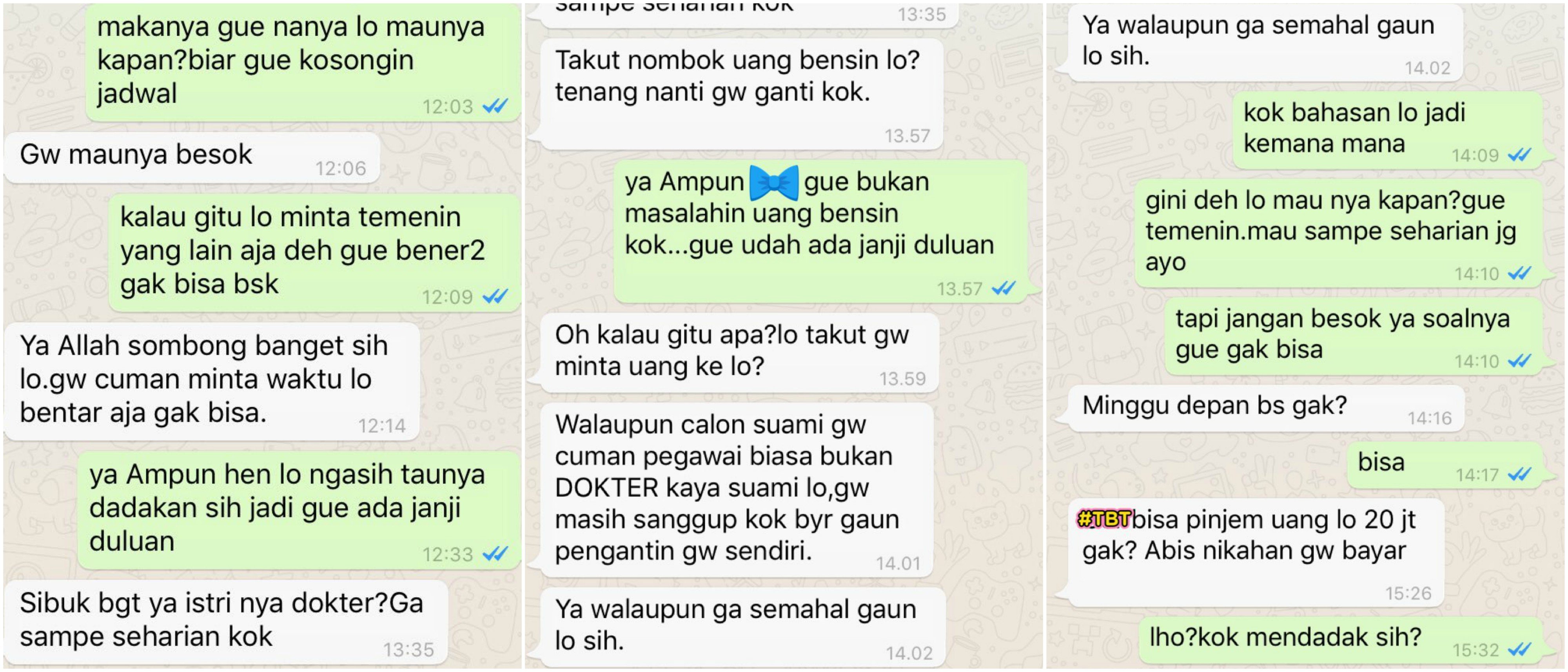 Beredar Chat Soal Cewek yang Ngutang buat Nikahan Tapi Nggak Tahu Aturan. Bikin Warganet Geregetan!