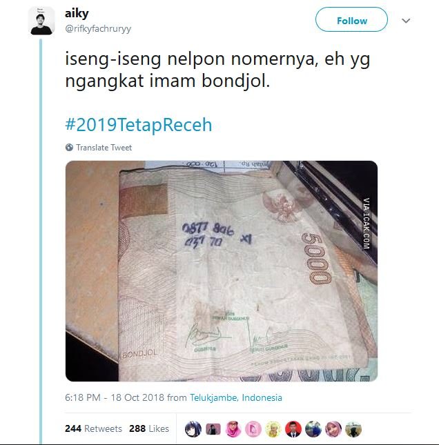 17 Tweet #2019TetapReceh ini Bukti Bahwa Guyonan Harus Dipertahankan, Nggak Peduli Siapa Presidennya