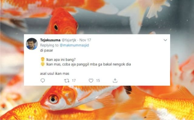 12+ Sejarah Asal Usul Nama Ikan Versi Warganet Twitter. Orang Awam mah Pasti Nggak Pernah Kepikiran!