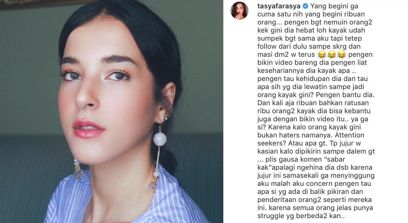 Tasya Farasya Heran Dikomenin Orang yang Sama: Bukti Haters itu Fans Sejati. Julid kok Konsisten~