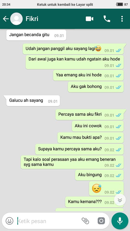 Terlanjur Sayang, Cowok ini Syok Setelah Tahu 'Pacar Online'-nya adalah Hode. Lucu, Tapi Sedih Juga!