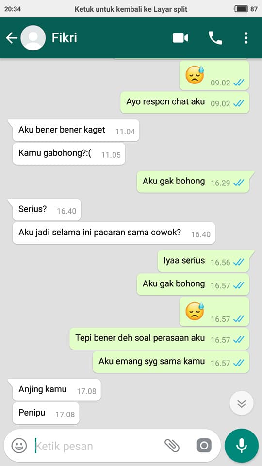 Terlanjur Sayang, Cowok ini Syok Setelah Tahu 'Pacar Online'-nya adalah Hode. Lucu, Tapi Sedih Juga!