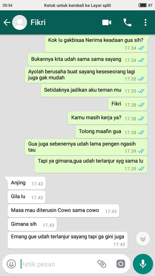 Terlanjur Sayang, Cowok ini Syok Setelah Tahu 'Pacar Online'-nya adalah Hode. Lucu, Tapi Sedih Juga!