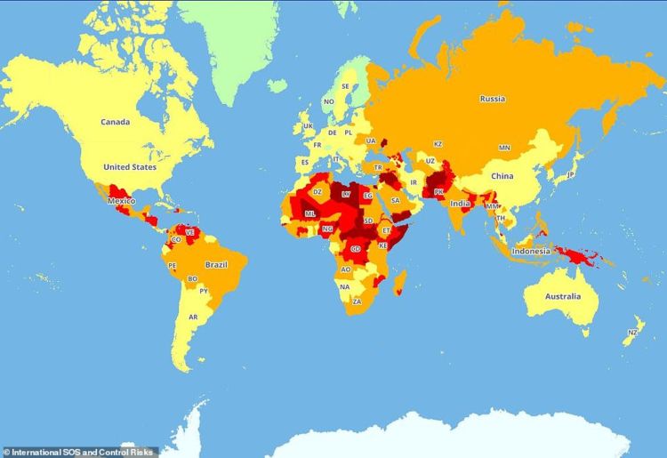 Travel Risk Map 2019, Peta Negara Paling Aman Hingga Paling Bahaya Dikunjungi di Dunia pada Tahun Depan!