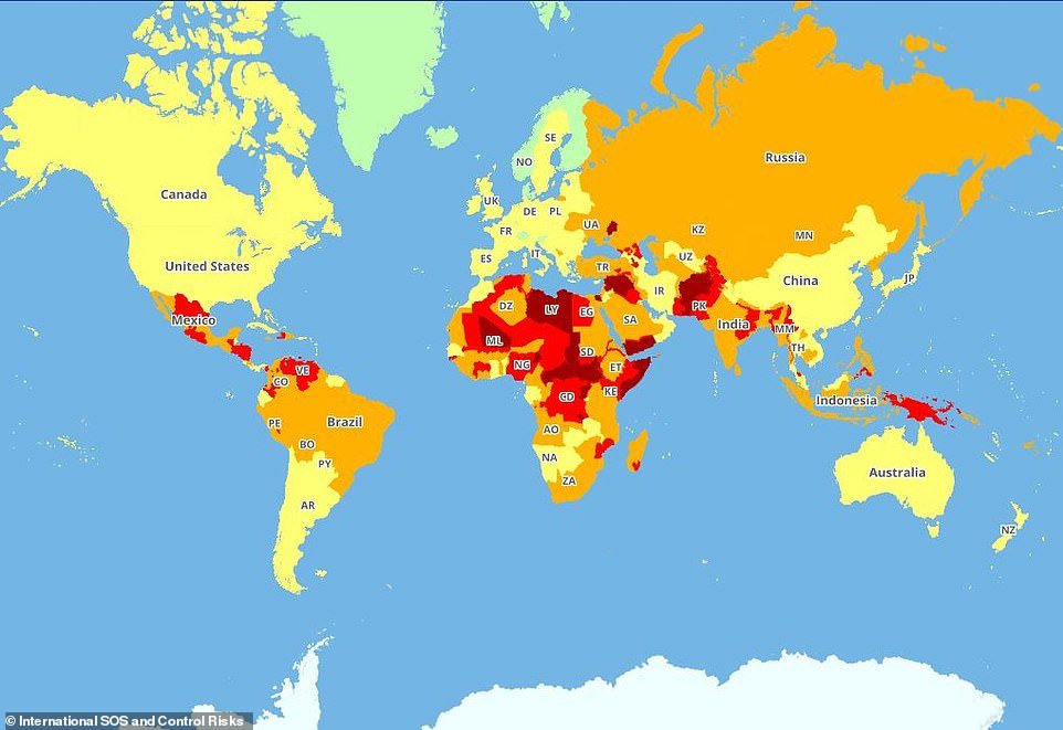 Travel Risk Map 2019, Peta Negara Paling Aman Hingga Paling Bahaya Dikunjungi di Dunia pada Tahun Depan!