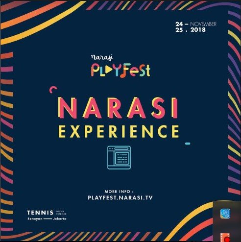 Narasi Playfest 2018 Siap Digelar. Rugi Deh Kalau Millennials Sepertimu Nggak Datang!