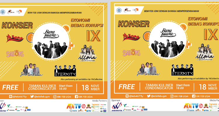 Konser Ekonomi Bebas Korupsi IX di Yogyakarta. Dateng yuk!