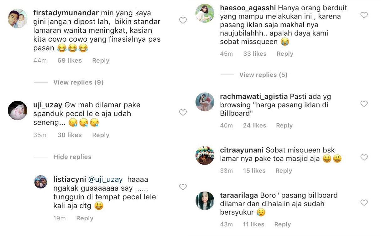 Foto Cewek Dilamar Pakai Billboard Jadi Viral, Warganet: Kasihan Finansial Cowok yang Pas-Pasan~