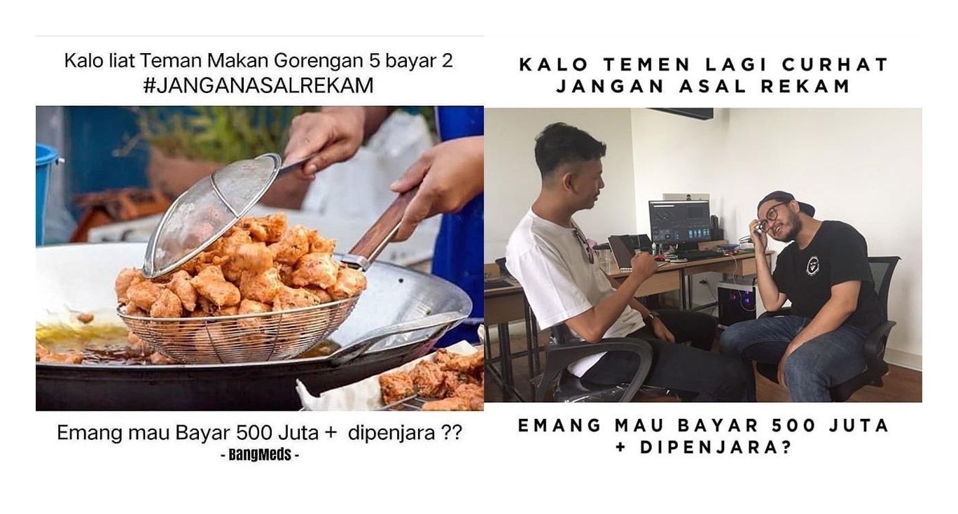 Warganet Ingatkan 16 Hal ini Kalau Kamu Nggak Pengen Dipenjara 6 Bulan dan Denda 500 Juta. Bahaya~