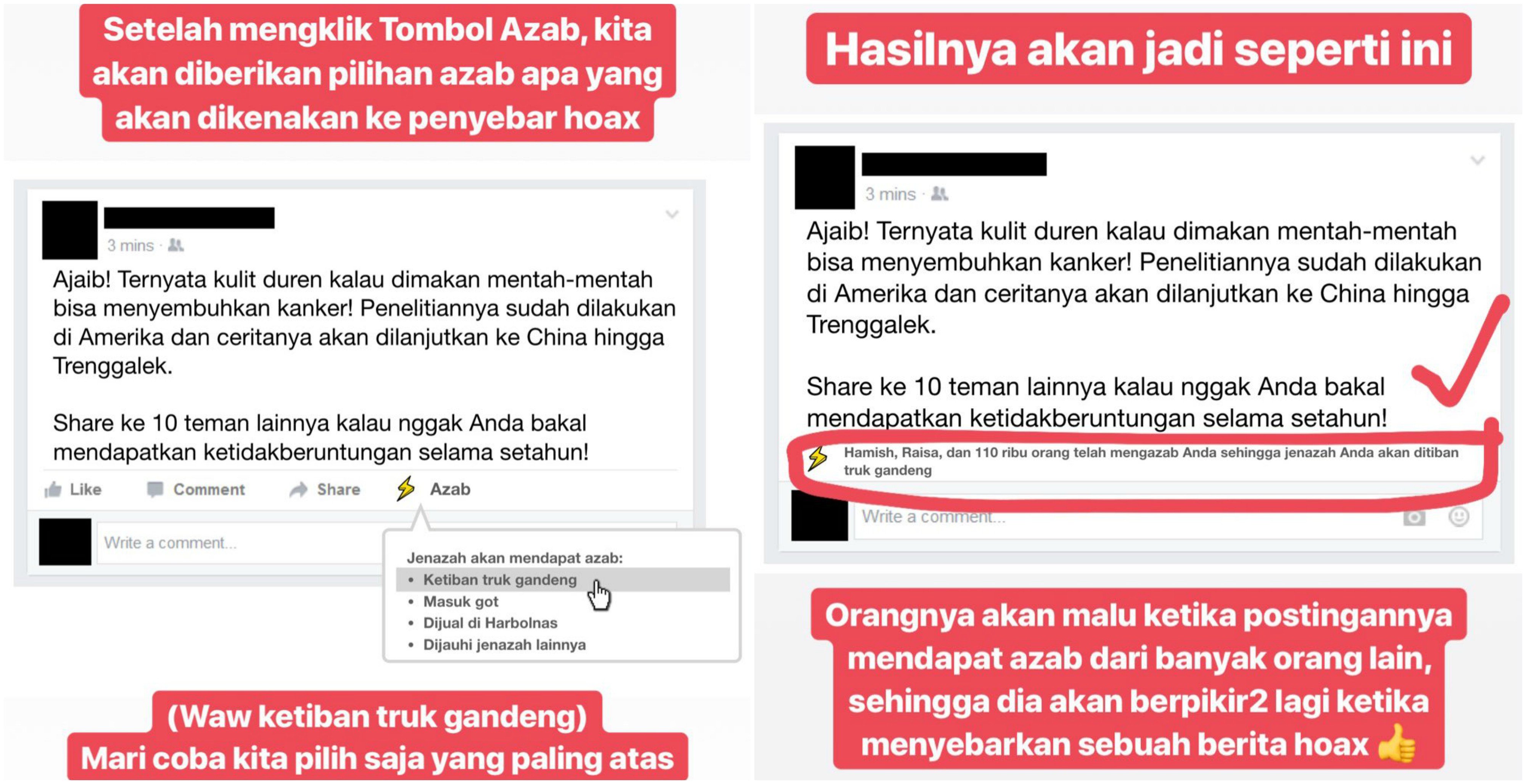 Usulkan Tombol Azab di Laman Facebook, Warganet Sambut Baik Rencana ini. Biar Anti-Hoaks dan Halu!