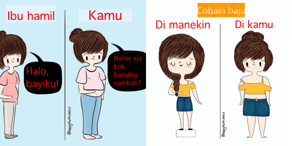 11+ Ilustrasi Kocak Ekspektasi VS Realita Perjuangan Para Cewek untuk Selalu Tampil Kece. Ngakak Bacanya