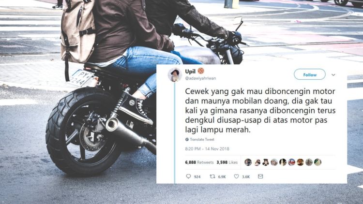 15 Hal ini Cuma Dirasain Cewek yang Mau Boncengan Motor. Yang Maunya Naik Mobil, Yakin Nggak Iri?