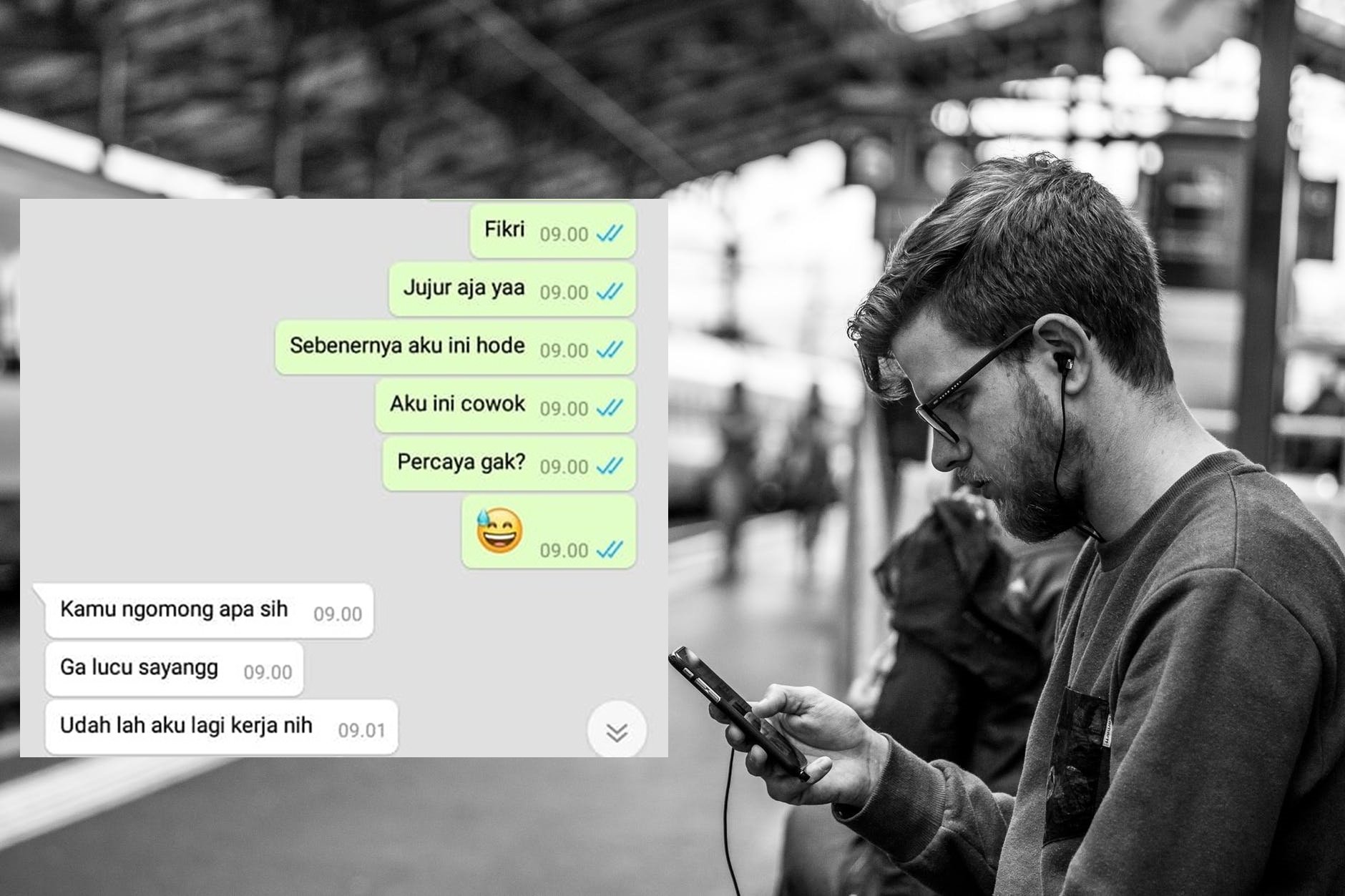 Terlanjur Sayang, Cowok ini Syok Setelah Tahu ‘Pacar Online’-nya adalah Hode. Lucu, Tapi Sedih Juga!